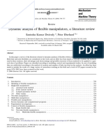 Dynamic Analysis of Exible Manipulators, A Literature Review