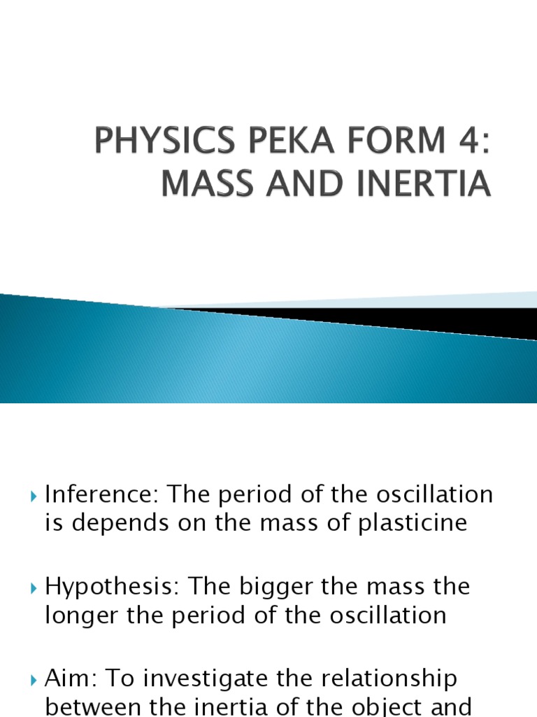Peka Science f4 | PDF | Inertia | Mass