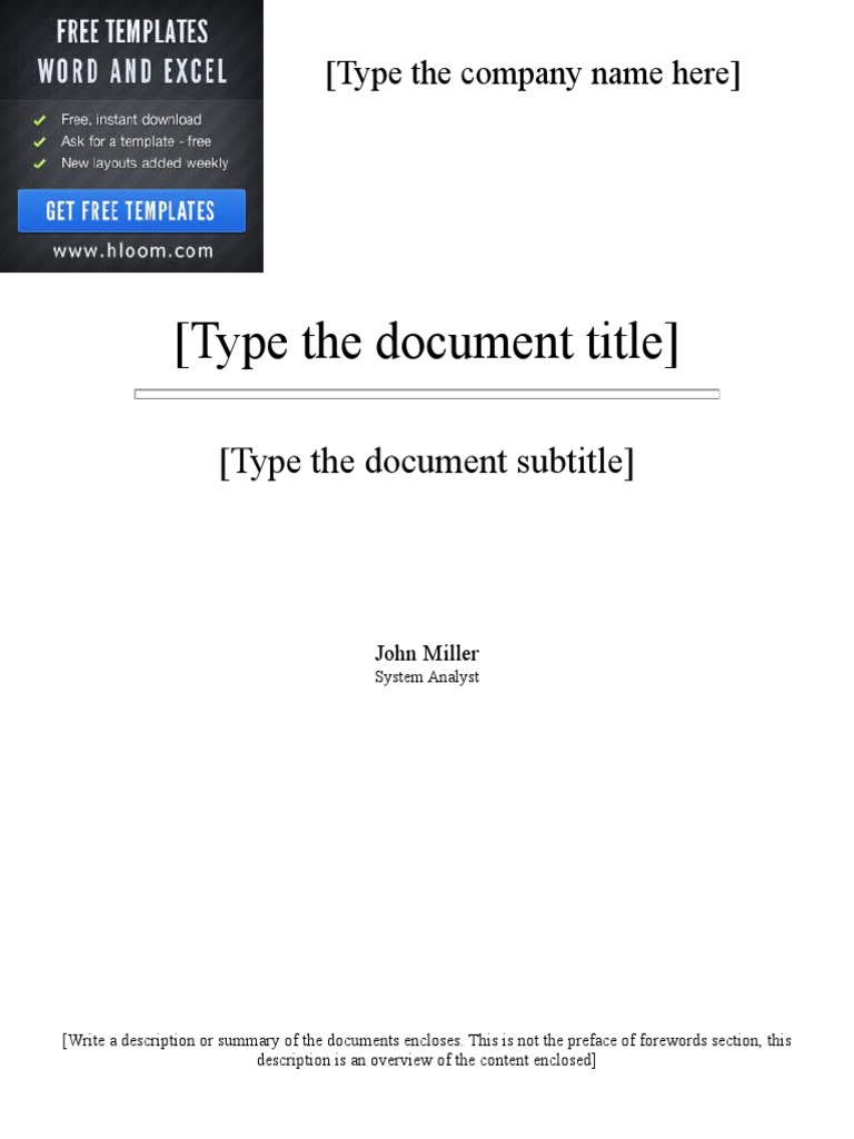 Company Document Overview by John Miller | PDF