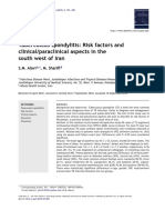 Tuberculous Spondylitis: Risk Factors and Clinical/paraclinical Aspects in The South West of Iran