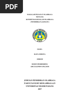 Makalah Filsafat Olahraga Rafi