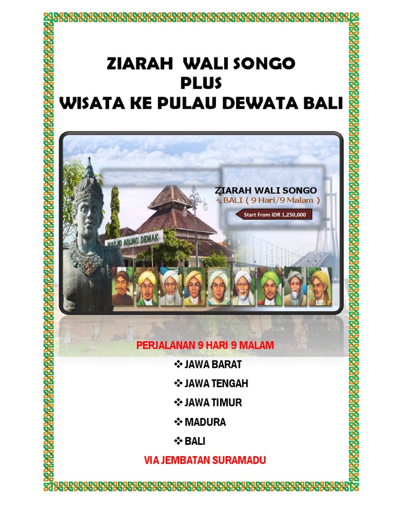 Contoh Brosur Ziarah Wali 9 Terbaru