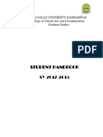 Clac Graduate Studies Student Handbook 2012-2015
