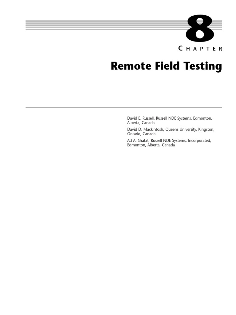 Overview of Remote Field Testing | PDF | Inductor | Magnetic Field