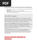 Oracle General Question & Answers:: What Is HIPAA Compliance?