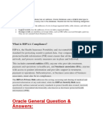 Oracle General Question & Answers:: What Is HIPAA Compliance?