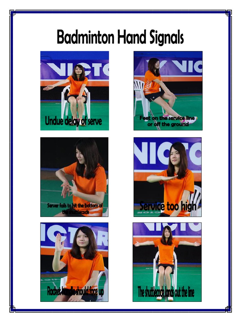 Badminton Hand Signal PDF