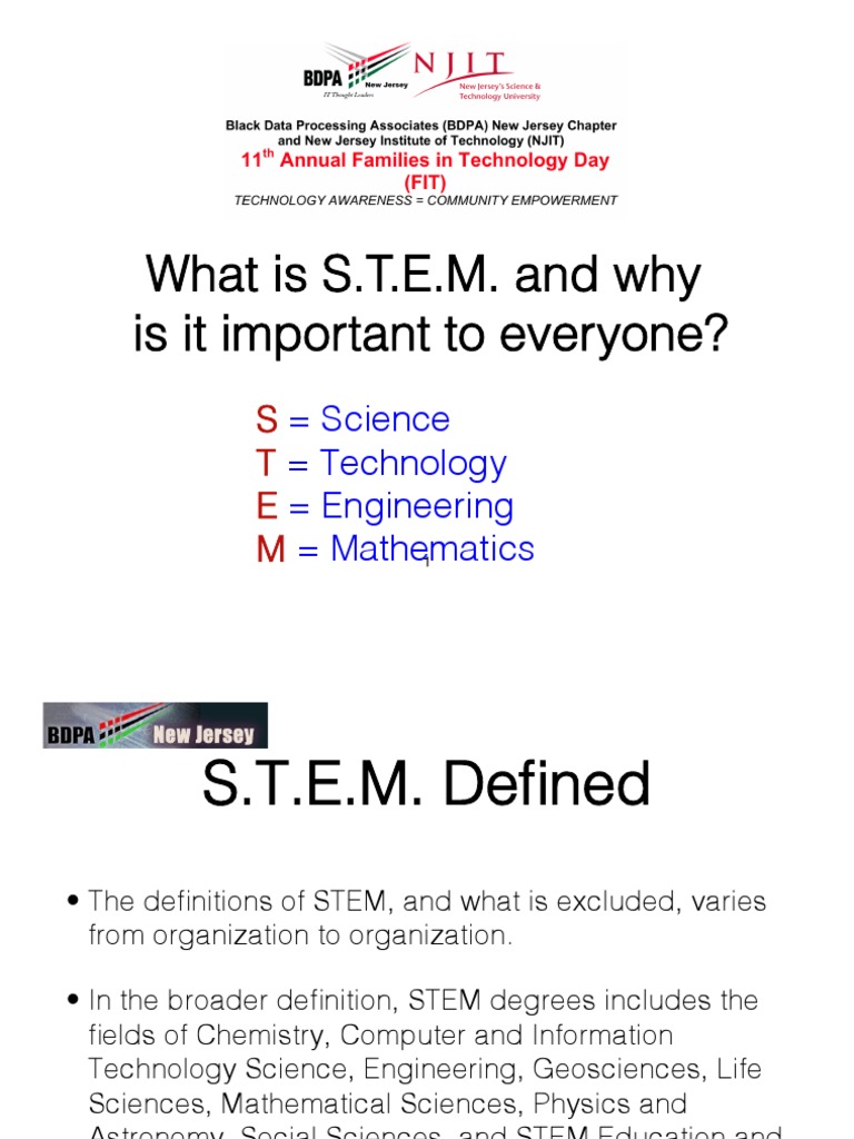 What Is S.T.E.M. and Why Is It Important To Everyone? PDF Science