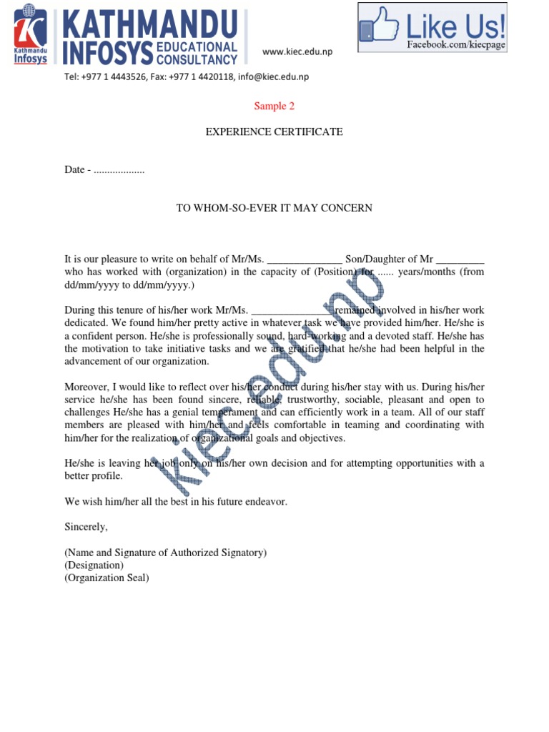 work experience sample.pdf