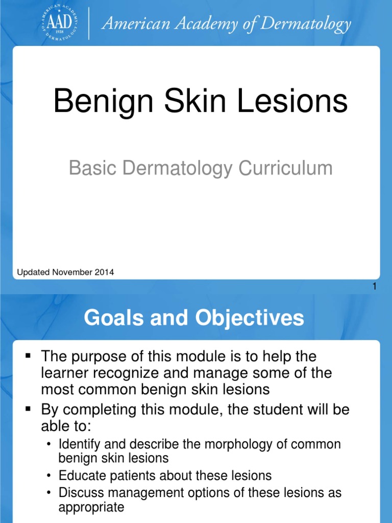 Benign Skin Lesions | PDF | Cutaneous Conditions | Dermatology