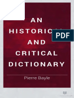 Historical and Critical Dictionary - Vol.I