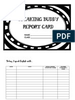 Speaking Buddy Report Card