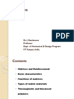 Matrices: Dr. J. Ramkumar Professor Dept of Mechanical & Design Program IIT Kanpur, India