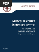 Infracțiuni contra înfăptuirii justiției - Infracțiunea de mărturie mincinoasă   Autor