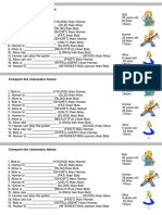 Compare characters by age, weight, height and more