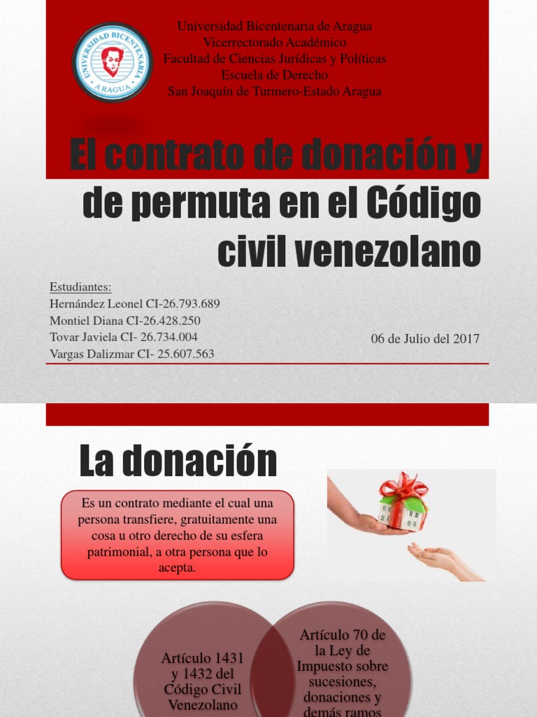 El Contrato de Donación en El Código Civil 2 | PDF | Información del ...