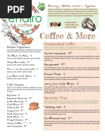 Endiro Coffee USA Full Menu