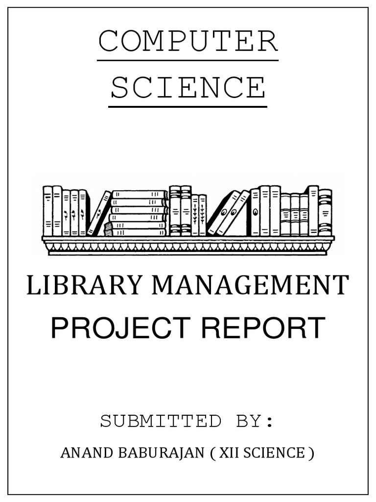 Computer Class 12 C++ Project (Library Management) | PDF | C++ ...
