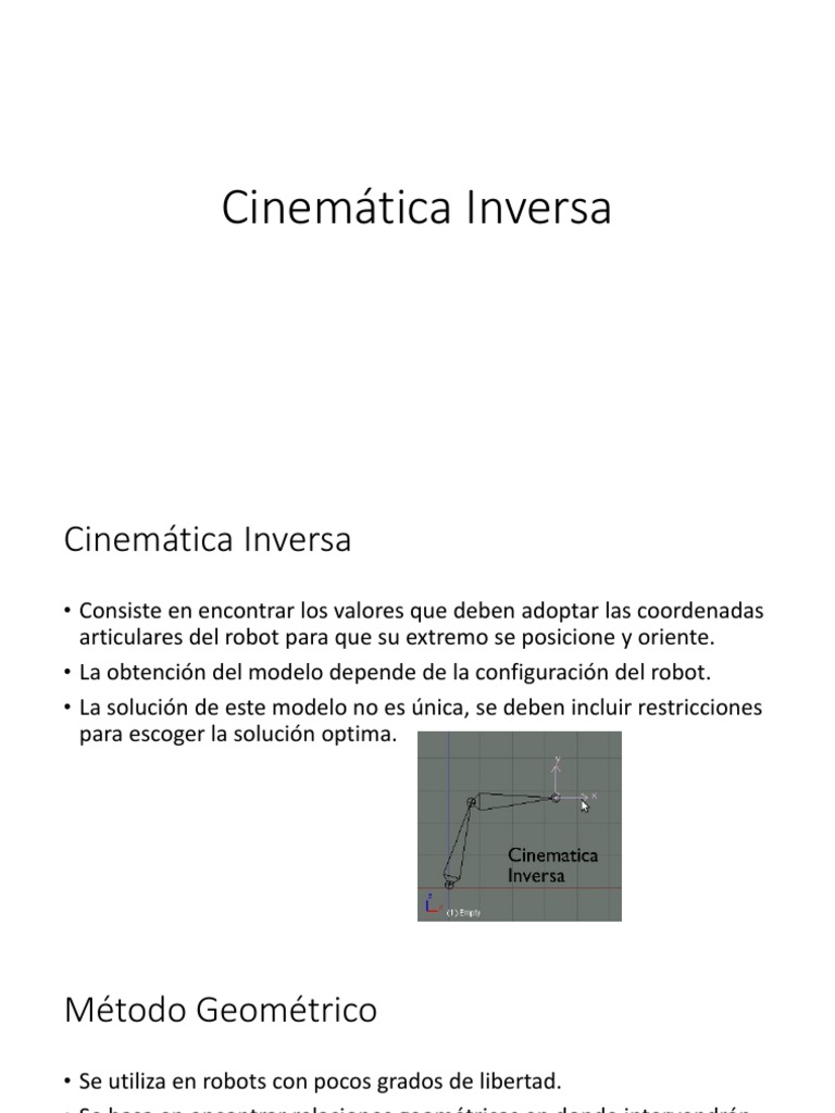 Cinemática Inversa en Robótica | PDF | Métodos y materiales de enseñanza