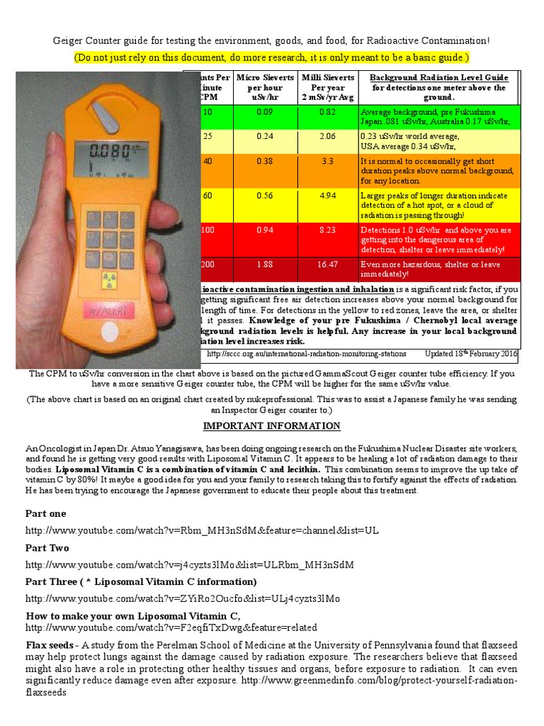 Geiger Counter Guide for Safety Testing | PDF | Radioactive ...