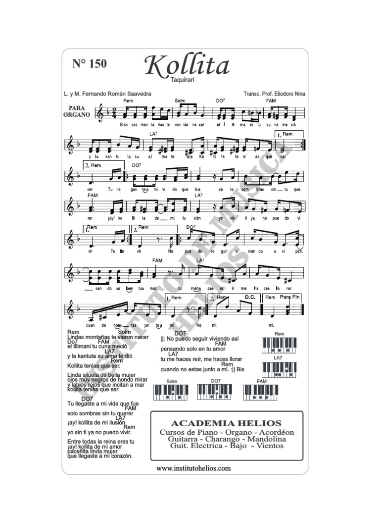 Acordes y letra de 