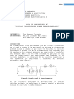 Ensayos industriales sobre transformadores: circuitos equivalentes y cálculo de parámetros