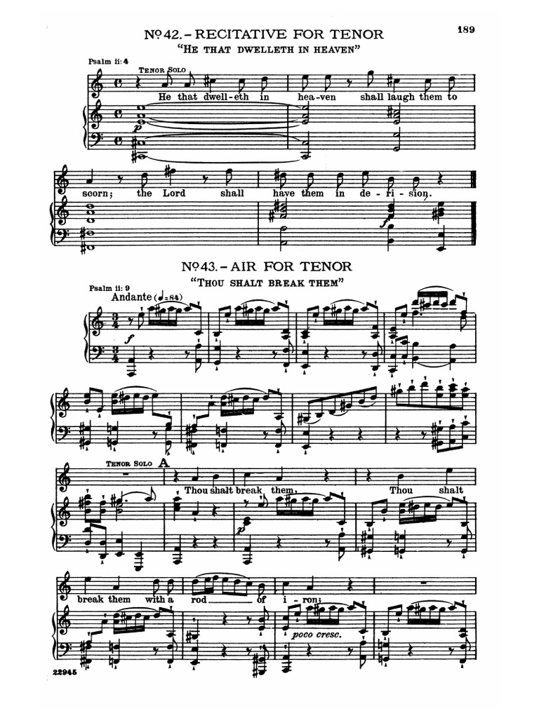 Thou Shalt Break Them Handel