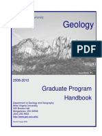 Geology: Graduate Program Handbook