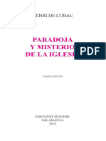 De Lubac Henri - Paradoja-y-Misterio de La Iglesia