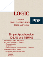 LOGIC Module1 Ideas and Terms