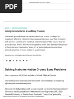 Solving Instrumentation Ground Loop Problems
