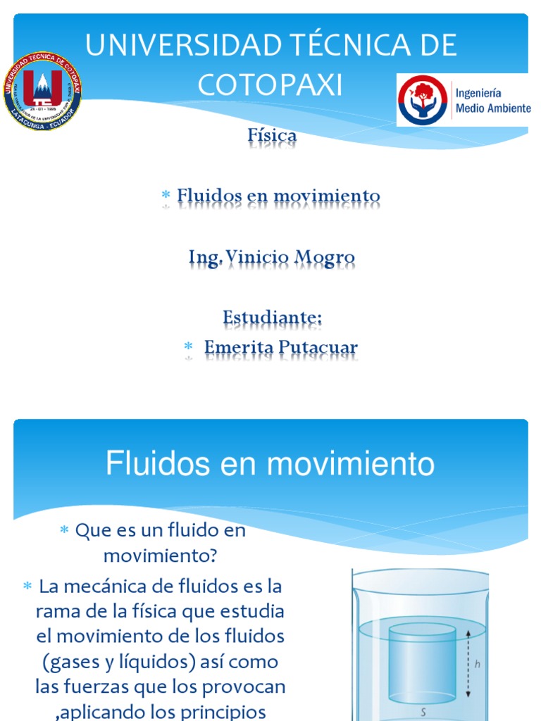 Fluidos en movimiento.pptx Mecánica de fluidos