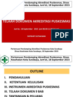 Telaah Dokumen Akreditasi Puskesmas 18 September 2015