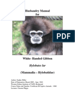 Husbandry Manual For White Handed Gibbon