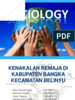 Sosiologi Kelompok 5 - Kenakalan Remaja Di Kabupaten Bangka Kecamatan Belinyu