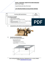 Detail of Specifications Sewing Machine