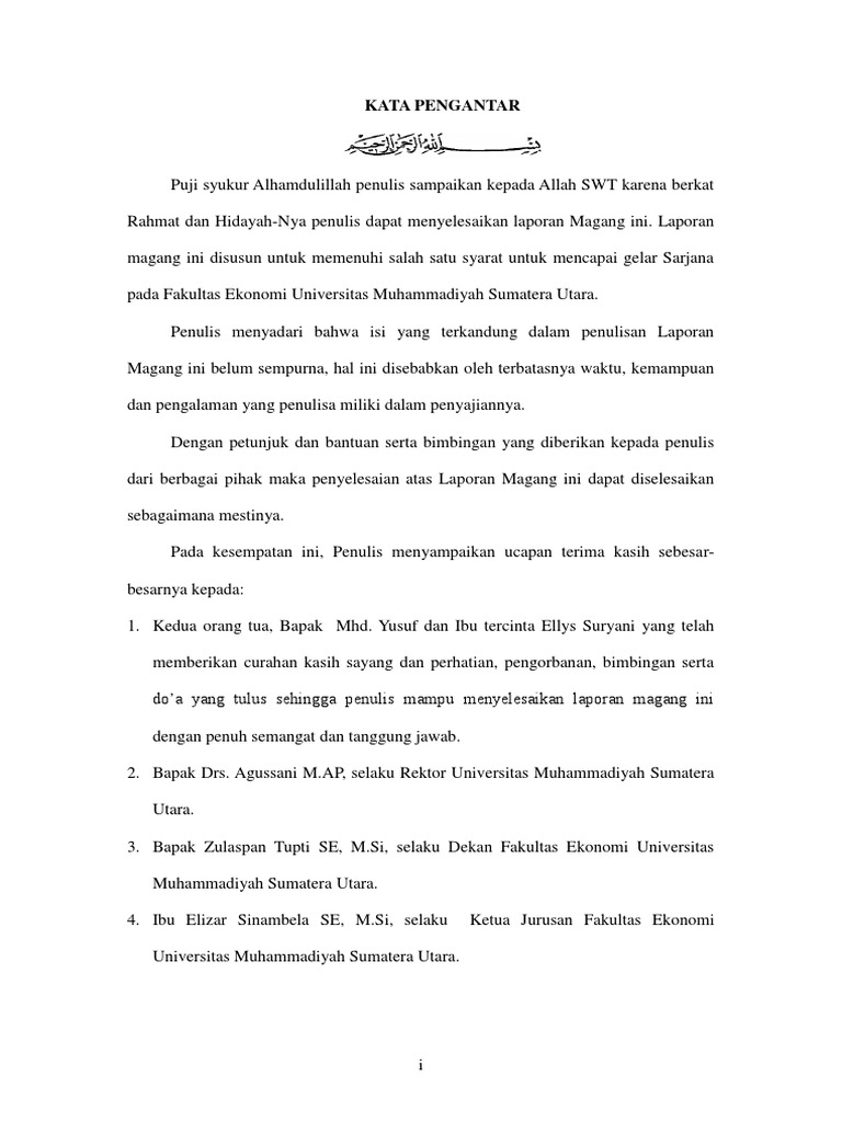 Kata Pengantar Magang