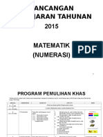 Rancangan Pengajaran Tahunan 2015 Matema