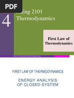 First Law of Thermodynamics-Energy Analysis of Closed System PDF