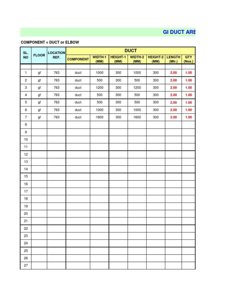 Duct Area Calculator R5 PDF