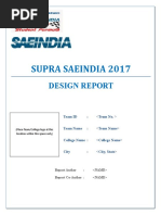 SUPRA Design Report Format 2017