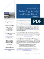 August 2010 IT Status Report
