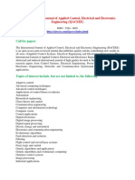 The International Journal of Applied Control, Electrical and Electronics Engineering 