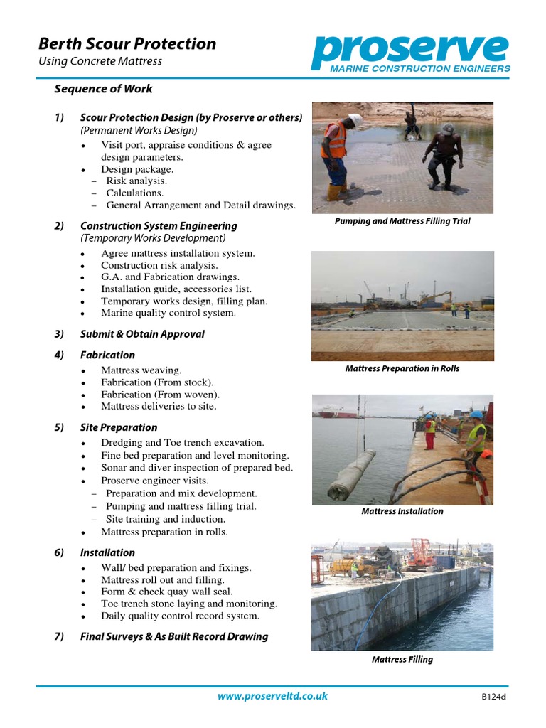 B124d Proserve Mattress Sequence of Work PDF