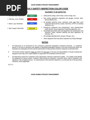 A 3 Pm Color Code Guide Manufactured Goods Equipment