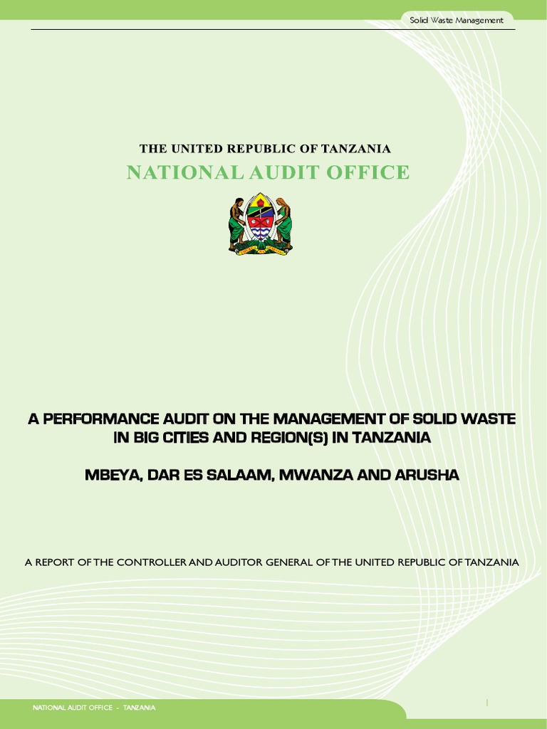 Solid Waste Management in Big Cities of Tanzania PDF Audit Tanzania