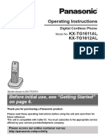 Panasonic Cordless Handset User Guide PDF