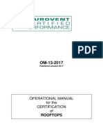 Operational Manual For The Certification Of: Rooftops