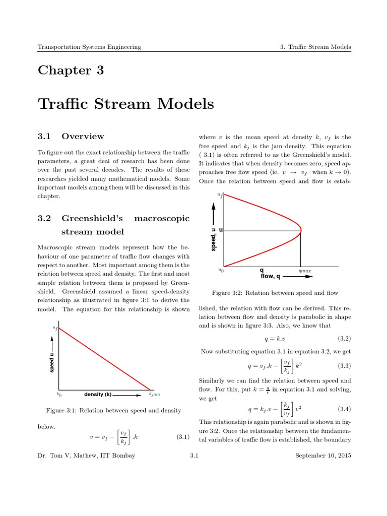 Traffic Stream Models Overview | PDF | Fluid Dynamics | Shock Wave