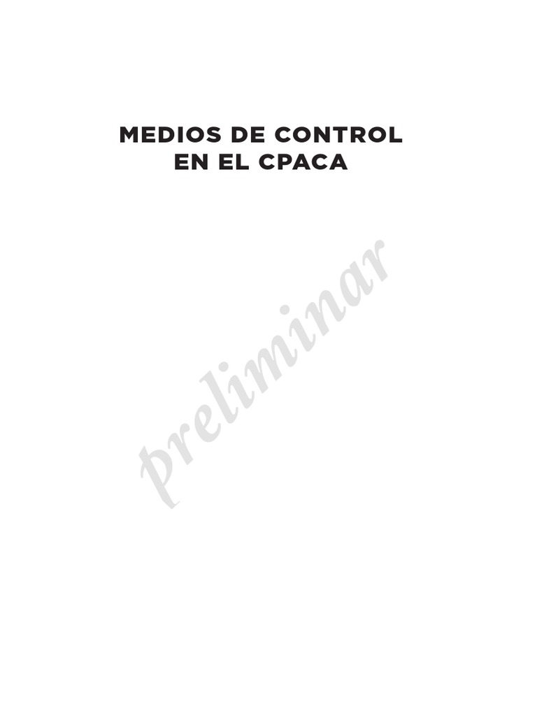 Medios de Control en El CPACA | PDF | Caso de ley | Ley administrativa